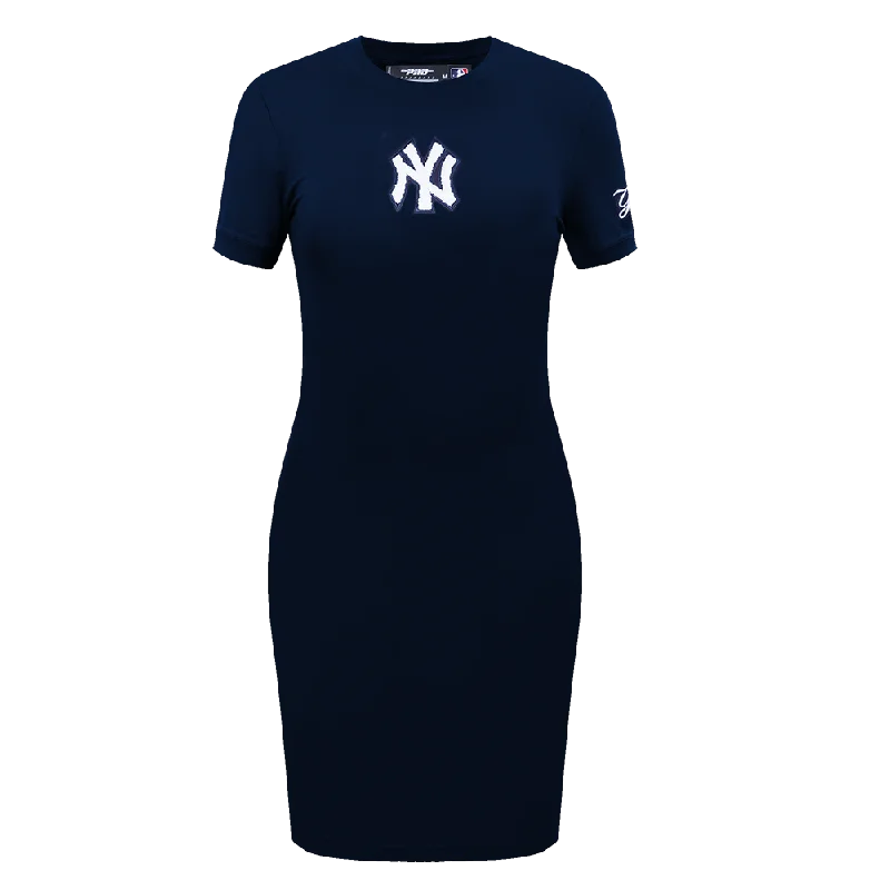 MLB NEW YORK YANKEES CLASSIC WOMEN'S BODY CON DRESS (MIDNIGHT NAVY) Tunics Cozy soft MLB NEW YORK YANKEES CLASSIC WOMEN'S BODY CON DRESS (MIDNIGHT NAVY) Tunics Cozy soft