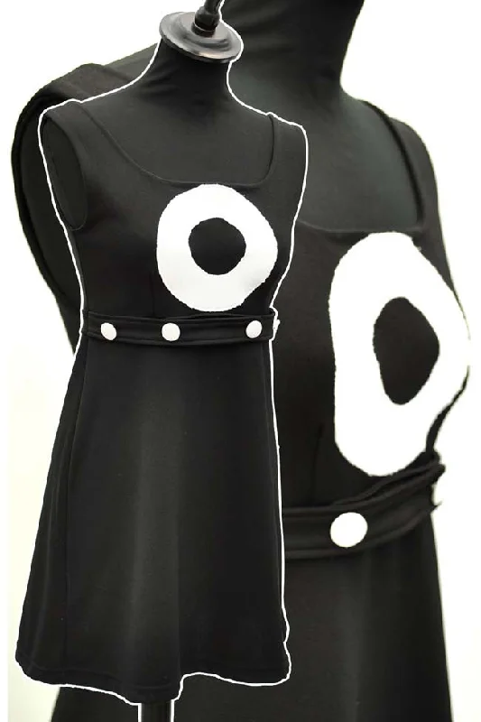 1990s Vintage 60s Style Monochrome Mod Op-Art Mini Scooter Dress • Mod • Go Go Maxi Flowy Bohemian 1990s Vintage 60s Style Monochrome Mod Op-Art Mini Scooter Dress • Mod • Go Go Maxi Flowy Bohemian