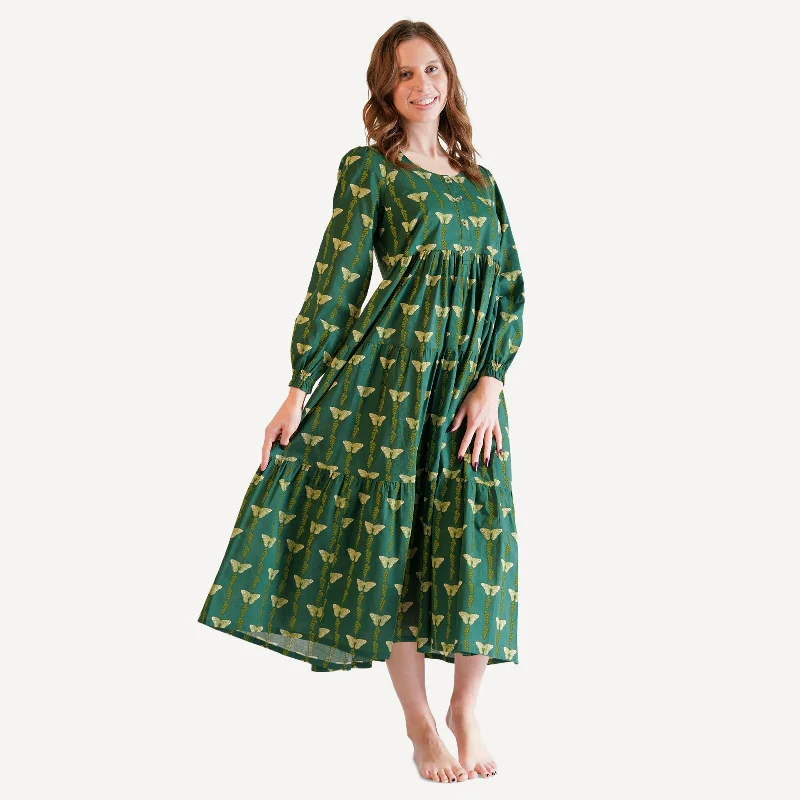womens long sleeve prairie dress | butterfly vine | organic cotton woven Tunics Prom sequined womens long sleeve prairie dress | butterfly vine | organic cotton woven Tunics Prom sequined