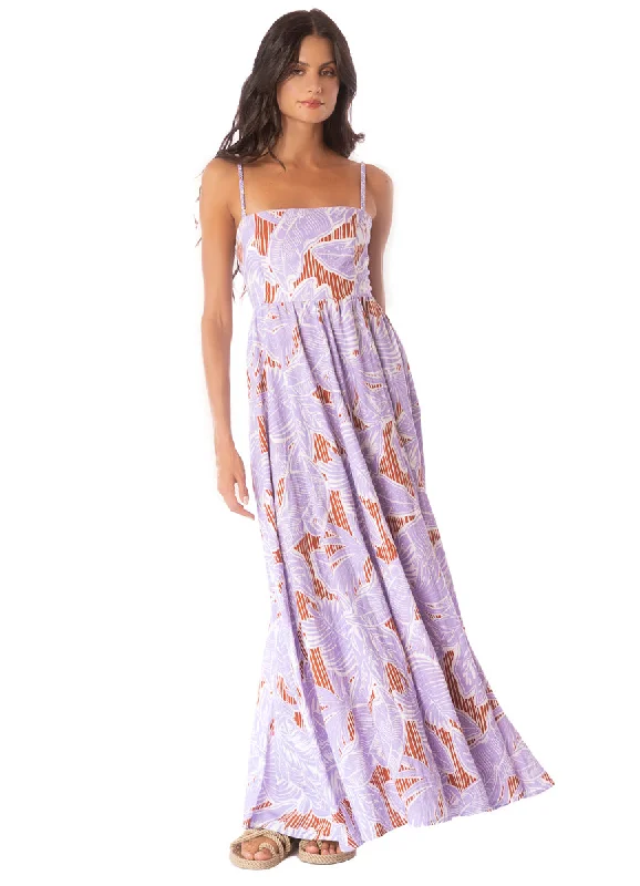 Maaji Wisteria Bloom Ela Long Dress Tunics Polka dots