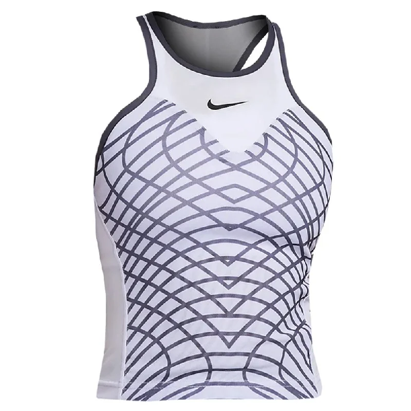 Nike Women's Slam Tank - Oxygen Purple/Gridiron cropped tank top
