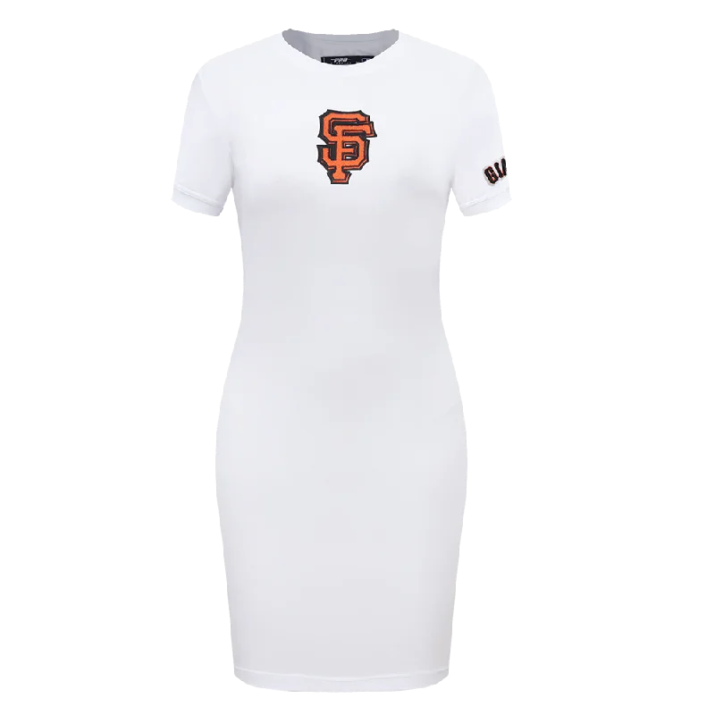 MLB SAN FRANCISCO GIANTS CLASSIC WOMEN'S BODY CON DRESS (WHITE) Tunics Essential wardrobe MLB SAN FRANCISCO GIANTS CLASSIC WOMEN'S BODY CON DRESS (WHITE) Tunics Essential wardrobe