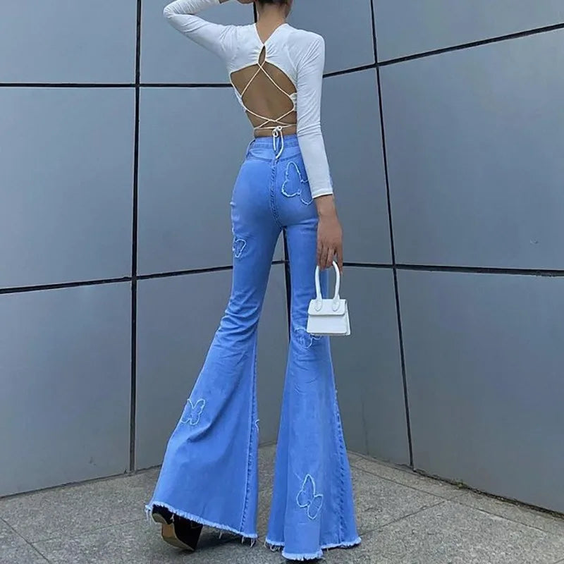 Advbridge Fashion Slim High Waist Flared Jeans Women Vintage Solid Denim Bell Bottom Pants Casual Trendy Butt Lifting Trousers Tall Girl Trousers Top Rated Advbridge Fashion Slim High Waist Flared Jeans Women Vintage Solid Denim Bell Bottom Pants Casual Trendy Butt Lifting Trousers Tall Girl Trousers Top Rated