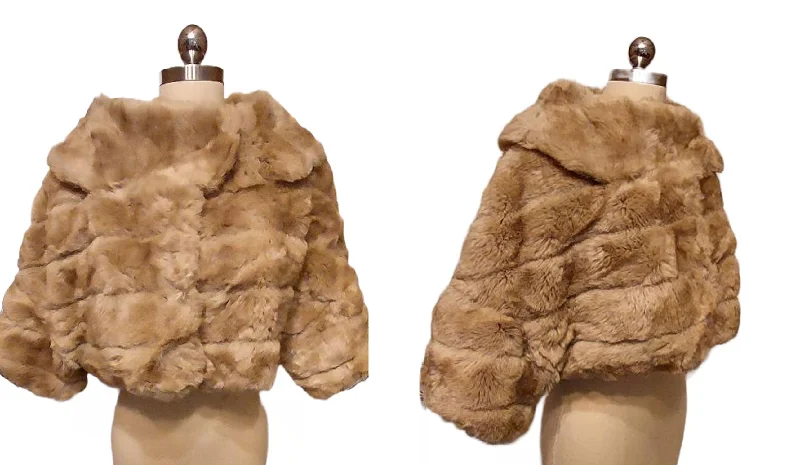 * VINTAGE CUDDLY SHAWL / RING COLLAR FAUX FUR COCOON JACKET EVENING JACKET Elasticated Jacket Padded Jacket Insulated Jacket * VINTAGE CUDDLY SHAWL / RING COLLAR FAUX FUR COCOON JACKET EVENING JACKET Elasticated Jacket Padded Jacket Insulated Jacket