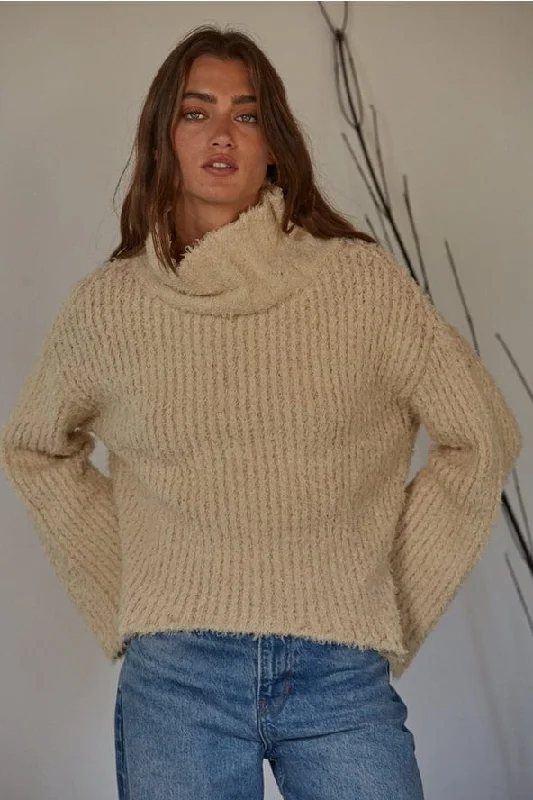 By Together Verity Turtleneck Pullover Sweater Oblong Neck Pullover