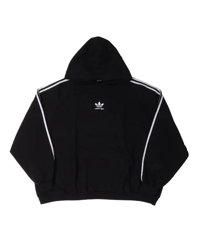 Adidas Large Fit Hoodie Zip Hoodie Drawstring Kangaroo Pocket