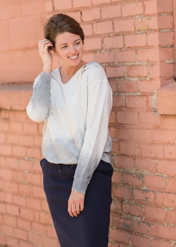 Gray Dyed Oversized Hooded Sweatshirt - FINAL SALE Hoodie with Raglan Sleeves Sporty Comfortable Gray Dyed Oversized Hooded Sweatshirt - FINAL SALE Hoodie with Raglan Sleeves Sporty Comfortable