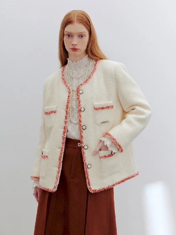 Little fragrance wind down jacket【s0000005776】 Chenille Fabric Brocade Fabric Lace Fabric Little fragrance wind down jacket【s0000005776】 Chenille Fabric Brocade Fabric Lace Fabric