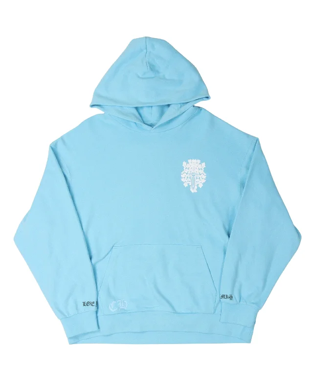 Miami Dagger Logo Hoodie Hoodie with Hem Applique Textured Unique