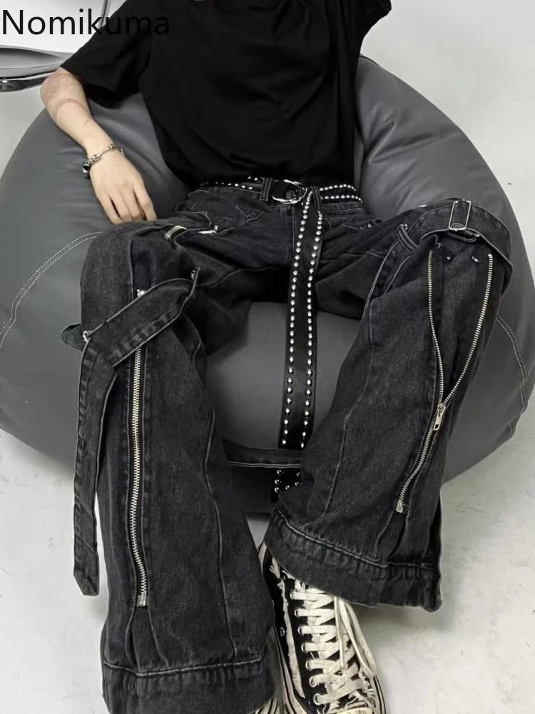 Advbridge Harajuku Jeans Streetwear BF Fashion Wide Leg Pants Women High Waist Straight Hip-hop Zipper Trousers Casual Y2k Pantalon Femme Wide Leg Loose Fit Mid Waist Advbridge Harajuku Jeans Streetwear BF Fashion Wide Leg Pants Women High Waist Straight Hip-hop Zipper Trousers Casual Y2k Pantalon Femme Wide Leg Loose Fit Mid Waist
