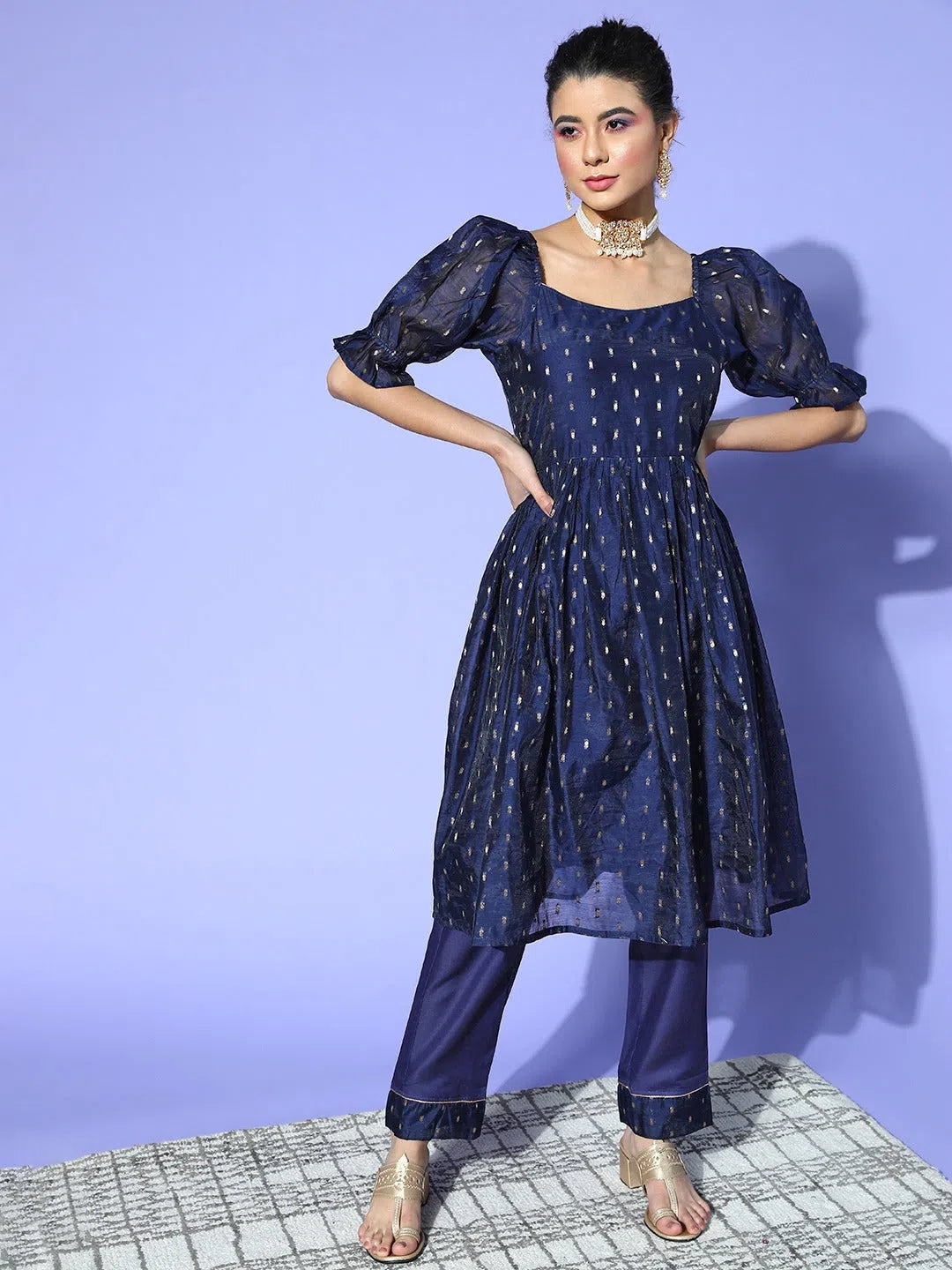 Ahika Woven Design Poly Chanderi Kurta Trousers Set-PKSET1151_S Trousers Favorite Customer Ahika Woven Design Poly Chanderi Kurta Trousers Set-PKSET1151_S Trousers Favorite Customer