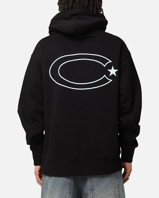 Carre C-Star Hoodie Black Hoodie with Elastic Waist Stretchable Comfortable