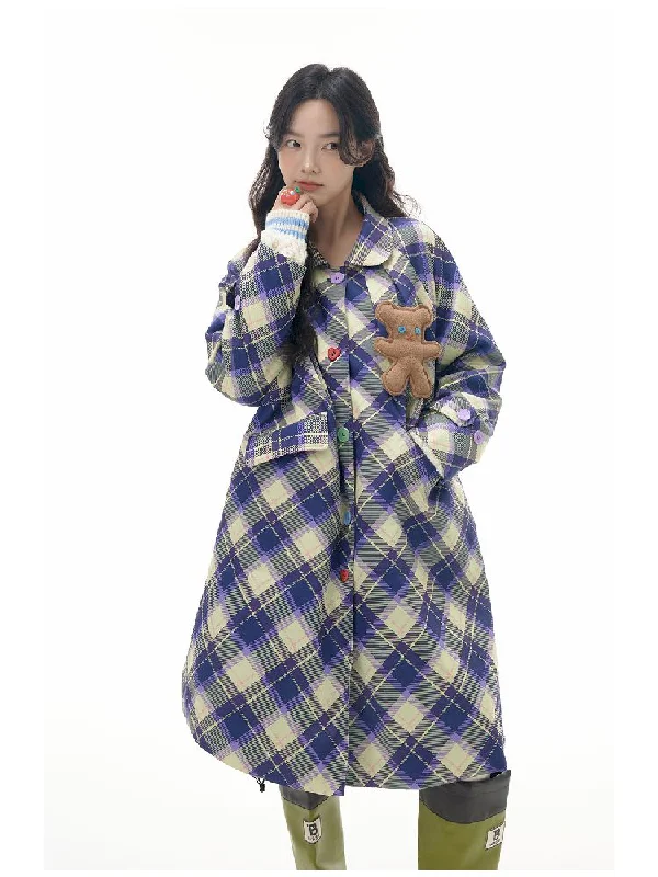Plaid plush bear clip cotton jacket【s0000010514】 Jersey Jacket Tulle Jacket Batik Jacket Plaid plush bear clip cotton jacket【s0000010514】 Jersey Jacket Tulle Jacket Batik Jacket