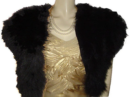 *GLAMOROUS FABULOUS FLUFFY BLACK MARABOU FEATHER EVENING JACKET OR BED JACKET Fitted Jacket Loose Jacket Oversized Jacket *GLAMOROUS FABULOUS FLUFFY BLACK MARABOU FEATHER EVENING JACKET OR BED JACKET Fitted Jacket Loose Jacket Oversized Jacket