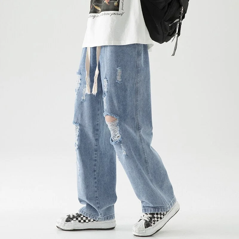 Advbridge New Men Baggy Ripped Jeansripped Trousers Hip Hop New Mens Loose Jeans Neutral Pants Solid Color Women Oversized Straight Jeans Trousers Gym Athletic Advbridge New Men Baggy Ripped Jeansripped Trousers Hip Hop New Mens Loose Jeans Neutral Pants Solid Color Women Oversized Straight Jeans Trousers Gym Athletic