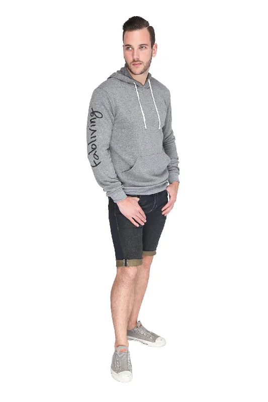 fabliving hoodie pullover (eco grey/black) Crew Neck Wool