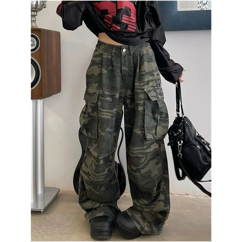 Advbridge Military Green Womens Jeans High Waist Vintage Straight Baggy Y2K Denim Pants Hip Hop American Fashion Wide Leg Denim Trouser Trousers Trousers Formal Advbridge Military Green Womens Jeans High Waist Vintage Straight Baggy Y2K Denim Pants Hip Hop American Fashion Wide Leg Denim Trouser Trousers Trousers Formal