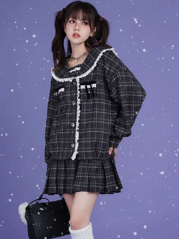 Sailor Collar Fake Two Piece One Piece Jacket【s0000005602】 Stand-Up Collar Roll-Neck Collar Turtle Neck Sailor Collar Fake Two Piece One Piece Jacket【s0000005602】 Stand-Up Collar Roll-Neck Collar Turtle Neck