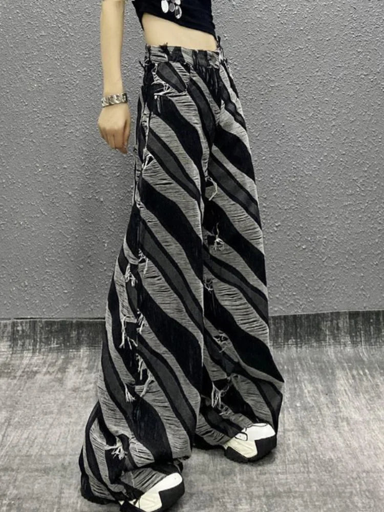 Advbridge Vintage Y2k Jeans Women Streetwear Harajuku Gothic Aesthetic Baggy Trousers Denim Striped Wide Leg Pants Distressed Trousers Leather Faux Advbridge Vintage Y2k Jeans Women Streetwear Harajuku Gothic Aesthetic Baggy Trousers Denim Striped Wide Leg Pants Distressed Trousers Leather Faux