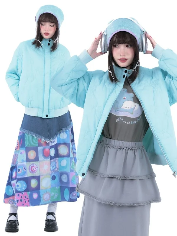Niche mint blue green cotton jacket【s0000005713】 Mesh Jacket Canvas Jacket Denim Jacket Niche mint blue green cotton jacket【s0000005713】 Mesh Jacket Canvas Jacket Denim Jacket