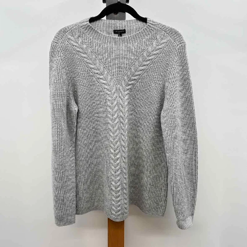 Talbots Women's Size M Gray Cable Knit Sweater Terry Blend Velvet Blend Canvas Blend Talbots Women's Size M Gray Cable Knit Sweater Terry Blend Velvet Blend Canvas Blend