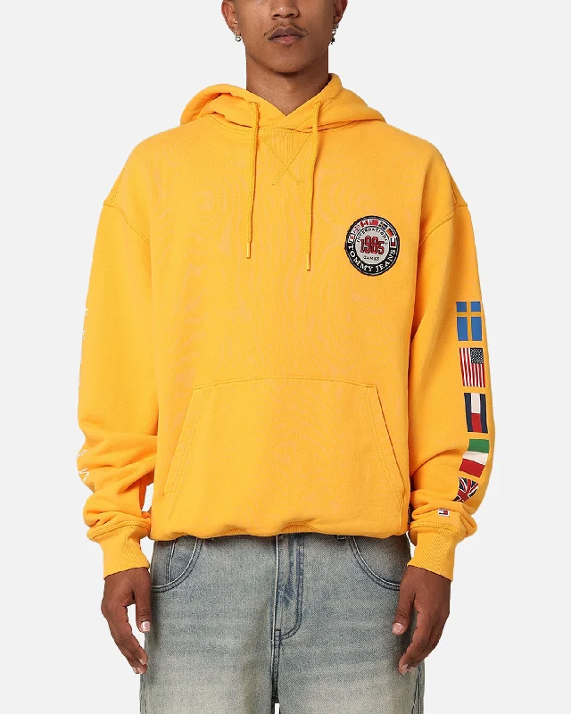 Tommy Jeans TJU Archive Games Hoodie College Gold Hoodie with Hem Detail Decorative Unique