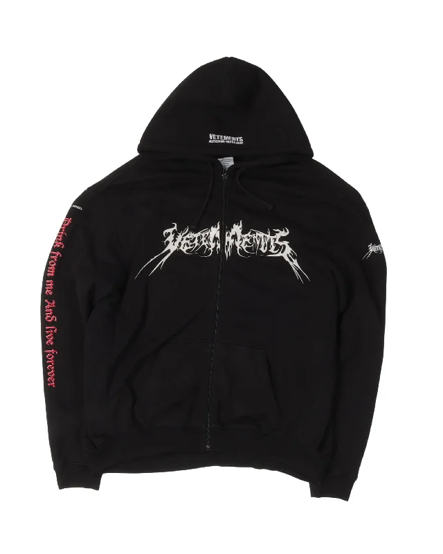 FW17 Oversized Total Fucking Darkness Zip Up Hoodie Hoodie Dress Longline Feminine