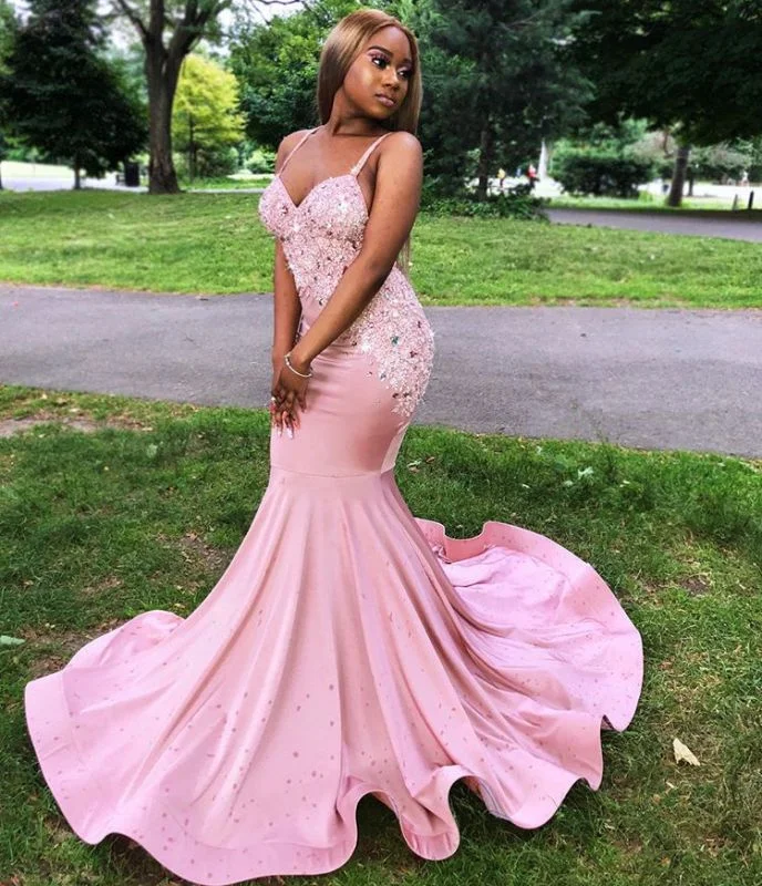 Glamorous Spaghetti Straps Lace Appliques Sleeveless Sexy Mermaid Lace Prom Dresses,DS4524 Glamorous Spaghetti Straps Lace Appliques Sleeveless Sexy Mermaid Lace Prom Dresses,DS4524