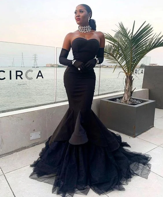 African Black Girls Sweetheart Mermaid Evening Dresses Satin Tulle Plus Size Formal Prom Party Gown,DS4460 African Black Girls Sweetheart Mermaid Evening Dresses Satin Tulle Plus Size Formal Prom Party Gown,DS4460