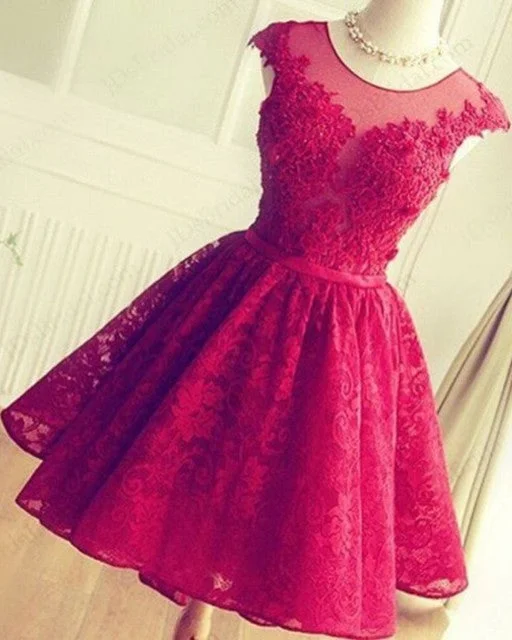 Short Lace Prom Dress, Homecoming Dresses, Graduation School Party Gown, Winter Formal Dress Short Lace Prom Dress, Homecoming Dresses, Graduation School Party Gown, Winter Formal Dress