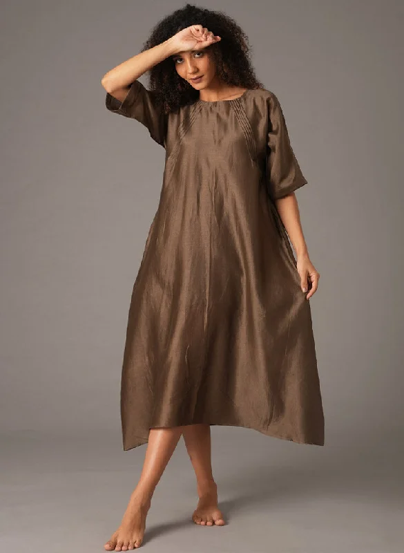 Olive Piping Dress