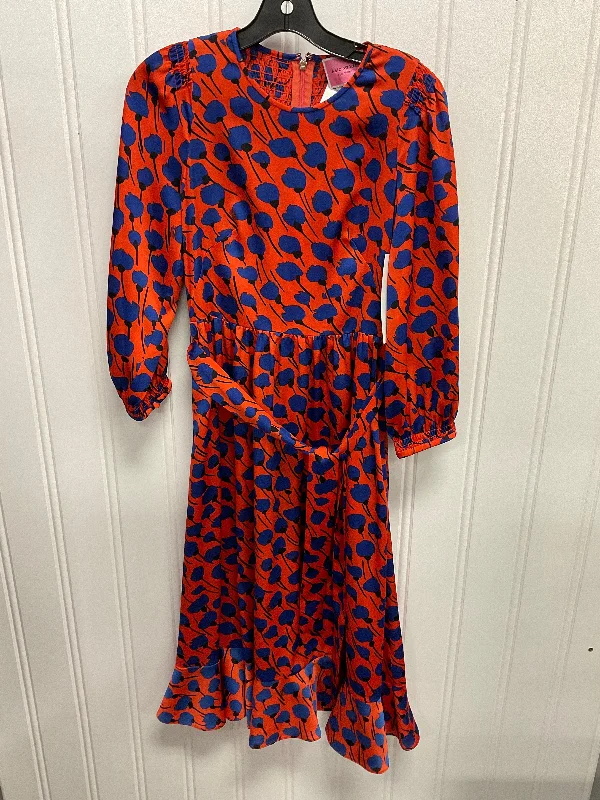 Dress Designer By Kate Spade In Blue & Orange, Size:Xs