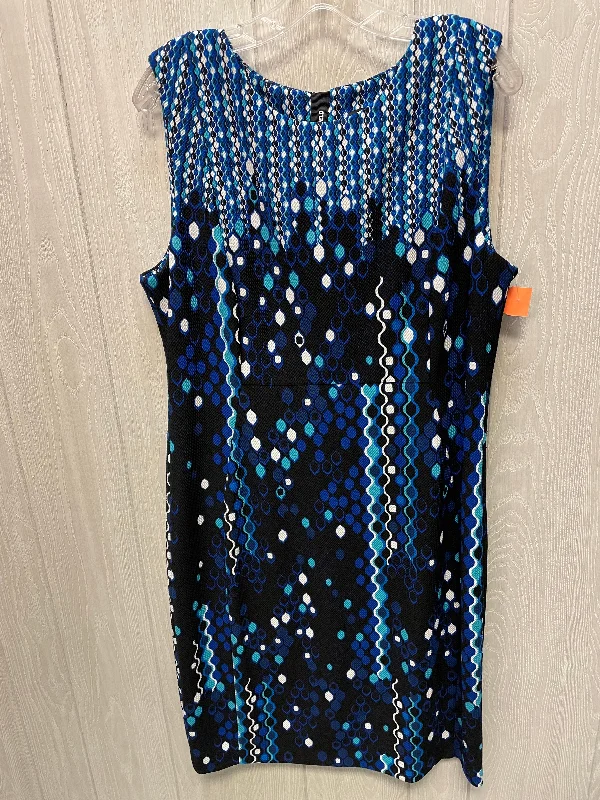Dress Designer By Karl Lagerfeld In Blue & White, Size: Xl