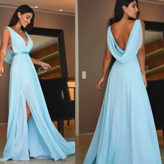 chiffon prom dresses 2021 deep v neck pleats draped a line side slit chiffon a line long evening dresses cg17822 chiffon prom dresses 2021 deep v neck pleats draped a line side slit chiffon a line long evening dresses cg17822