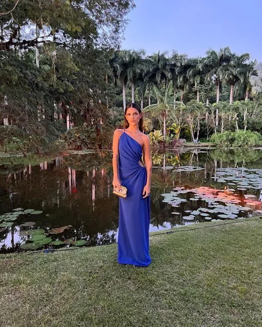 Simple Royal Blue Sheath One Shoulder Long Prom Dress Party Evening Gown cc2381