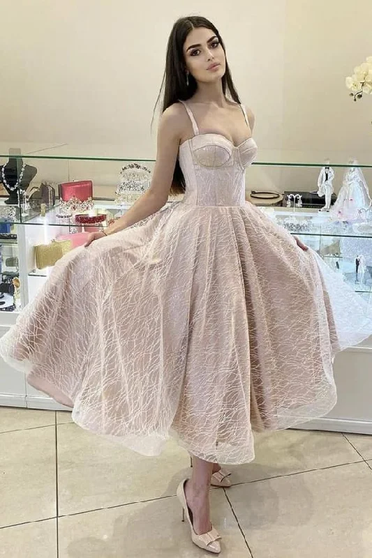 Cute tulle short A line prom dress    cg17966