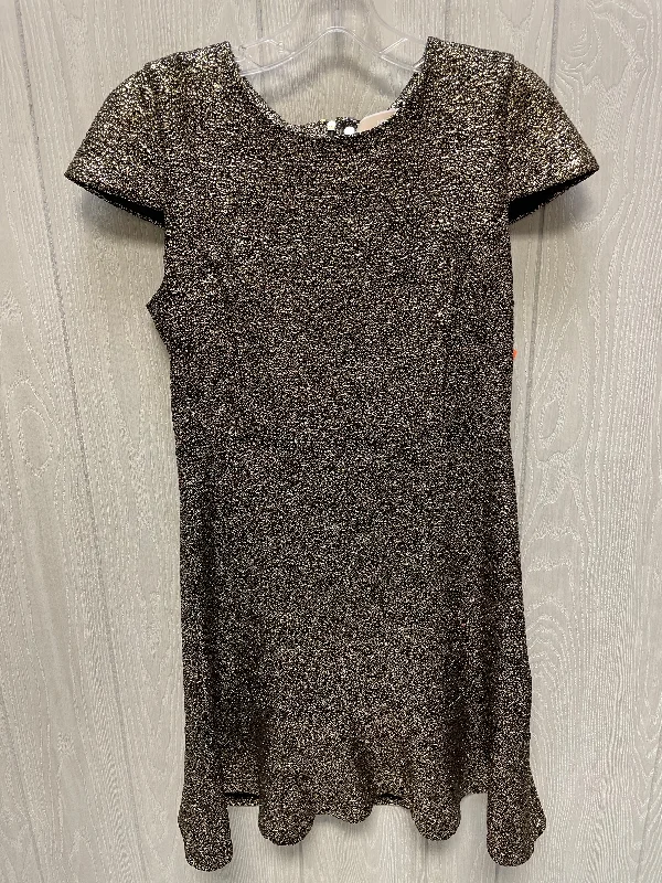 Dress Designer By Michael Kors In Black & Gold, Size: M