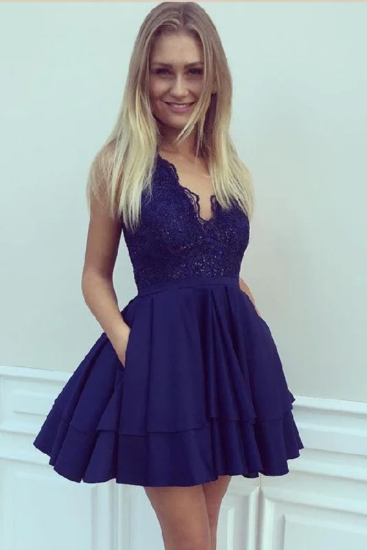 Short Navy Prom Dress, Homecoming Dresses, Graduation School Party Gown, Sweet 16 Dance Dress, Winter Formal Dress, Short Navy Prom Dress, Homecoming Dresses, Graduation School Party Gown, Sweet 16 Dance Dress, Winter Formal Dress,