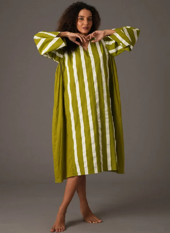 Stripe V-Neck Dress