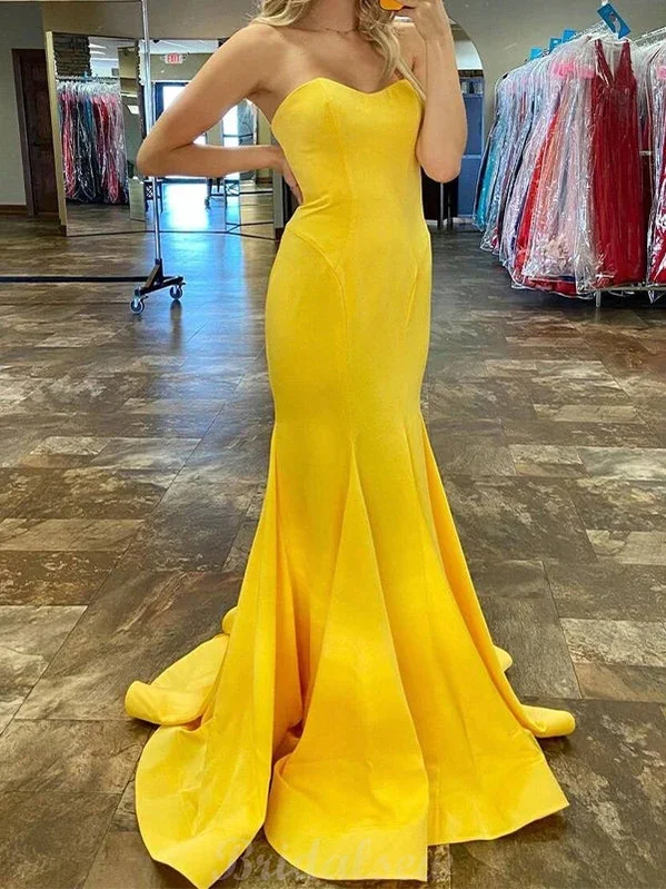 Yellow Simple Mermaid Black Girls Slay Elegant Evening Formal Long Prom Dresses ,DS4607 Yellow Simple Mermaid Black Girls Slay Elegant Evening Formal Long Prom Dresses ,DS4607