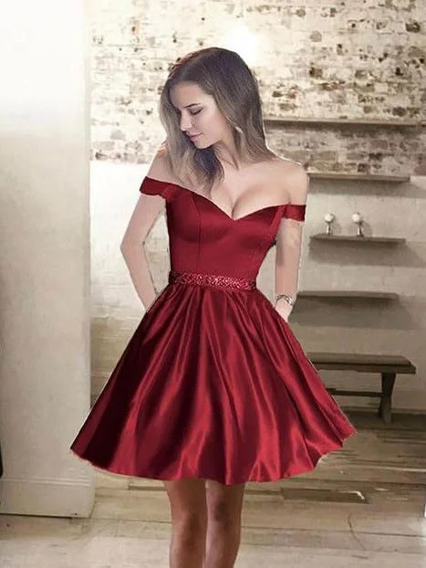 Off Shoulder Homecoming Dress 2019, Short Prom Dress ,Dresses For Graduation Party, Evening Dress, Formal Dress, DTH004 Off Shoulder Homecoming Dress 2019, Short Prom Dress ,Dresses For Graduation Party, Evening Dress, Formal Dress, DTH004