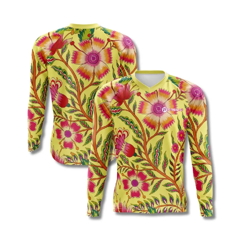 Wildflower Ride | Long Sleeve MTB Cycling Jersey Glamorous Jersey Tee