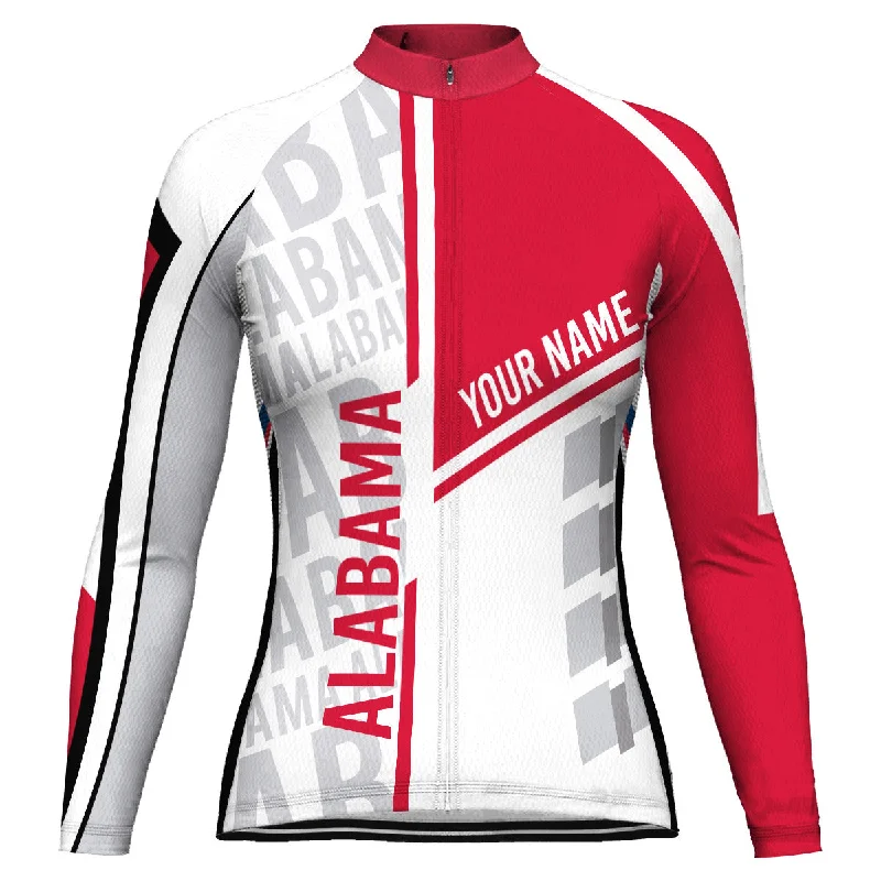 Customized Alabama Winter Thermal Fleece Long Sleeve Cycling Jersey for Women Daily Wear Jersey Tee Customized Alabama Winter Thermal Fleece Long Sleeve Cycling Jersey for Women Daily Wear Jersey Tee