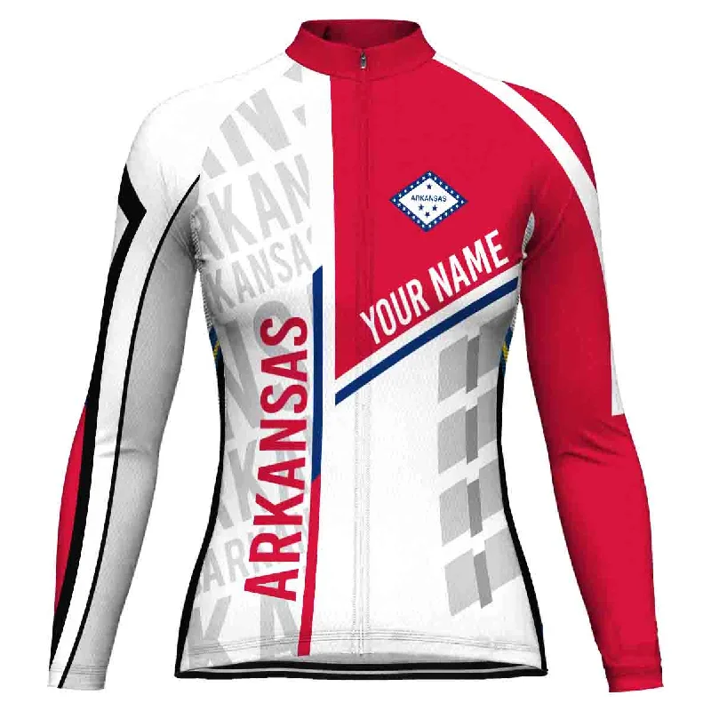 Customized Arkansas Winter Thermal Fleece Long Sleeve Cycling Jersey For Women Lavender Jersey Tee Customized Arkansas Winter Thermal Fleece Long Sleeve Cycling Jersey For Women Lavender Jersey Tee