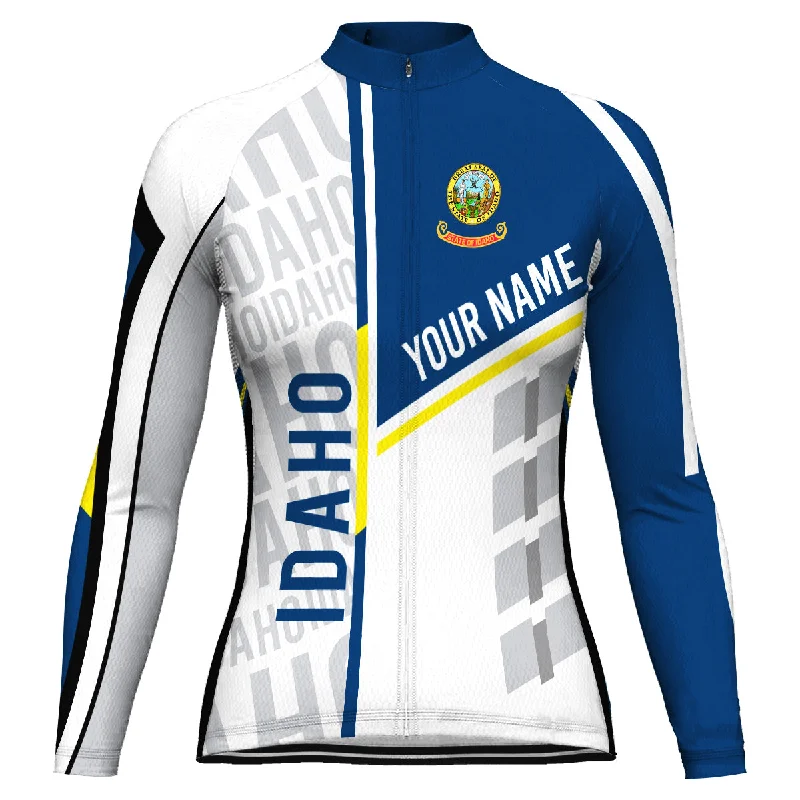Customized Idaho Winter Thermal Fleece Long Sleeve Cycling Jersey for Women Designer Jersey Tee Customized Idaho Winter Thermal Fleece Long Sleeve Cycling Jersey for Women Designer Jersey Tee