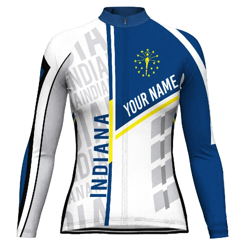 Customized Indiana Winter Thermal Fleece Long Sleeve Cycling Jersey for Women Premium Jersey Tee Customized Indiana Winter Thermal Fleece Long Sleeve Cycling Jersey for Women Premium Jersey Tee