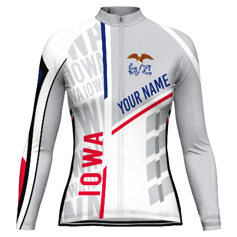 Customized Iowa Winter Thermal Fleece Long Sleeve Cycling Jersey for Women Glamorous Jersey Tee Customized Iowa Winter Thermal Fleece Long Sleeve Cycling Jersey for Women Glamorous Jersey Tee