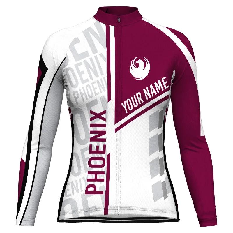 Customized Phoenix Winter Thermal Fleece Long Sleeve Cycling Jersey for Women Vintage Jersey Tee Customized Phoenix Winter Thermal Fleece Long Sleeve Cycling Jersey for Women Vintage Jersey Tee