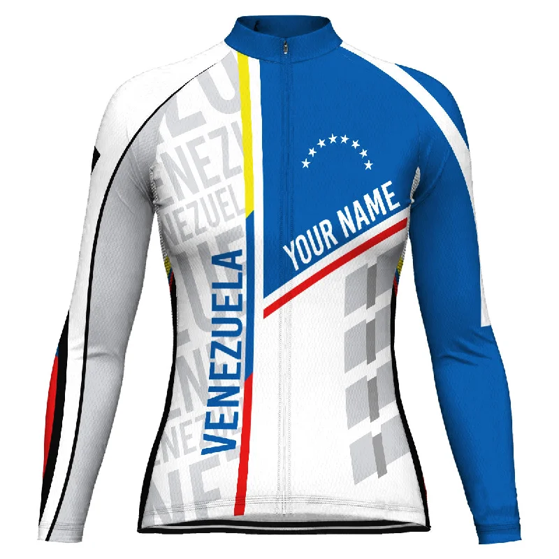 Customized Venezuela Winter Thermal Fleece Long Sleeve Cycling Jersey for Women High-End Jersey Tee Customized Venezuela Winter Thermal Fleece Long Sleeve Cycling Jersey for Women High-End Jersey Tee