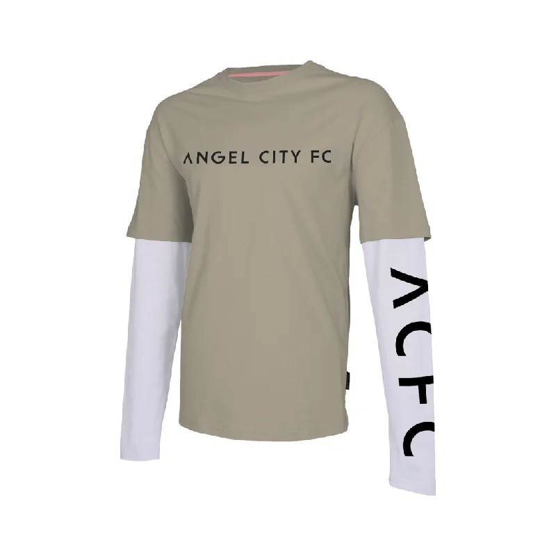 Angel City FC Unisex Status Long Sleeve Crest T-Shirt Ribbed T-Shirt High Neck Heavyweight Angel City FC Unisex Status Long Sleeve Crest T-Shirt Ribbed T-Shirt High Neck Heavyweight
